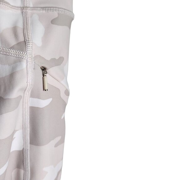 Athleta Women's Small Beige Tan Camo Contender 
 7/8 Tight Zip Pockets, size S - Picture 9 of 12